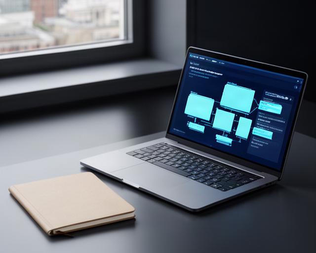 Open laptop showing infrastructure documentation beside a notebook on a London office desk